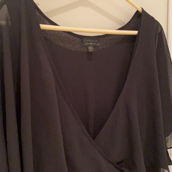 Topshop Cape Back Chiffon Romper - Picture 2 of 4